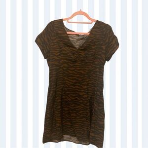 Madewell Brown and Black Patterned Dress